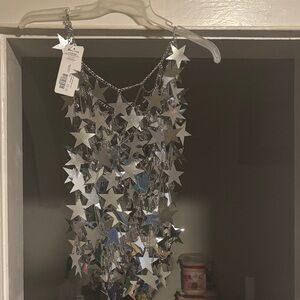 Silver Star Chainmail Skirt, Never worn!!Perfect for a night out or even new yrs